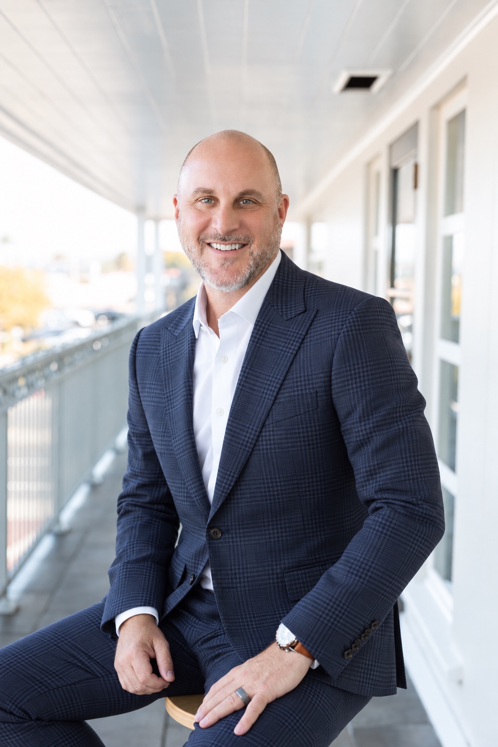 Jeremy LeClair seated in a thoughtfully designed home